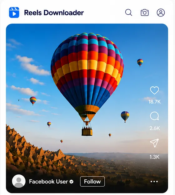 Facebook Reels downloader preview