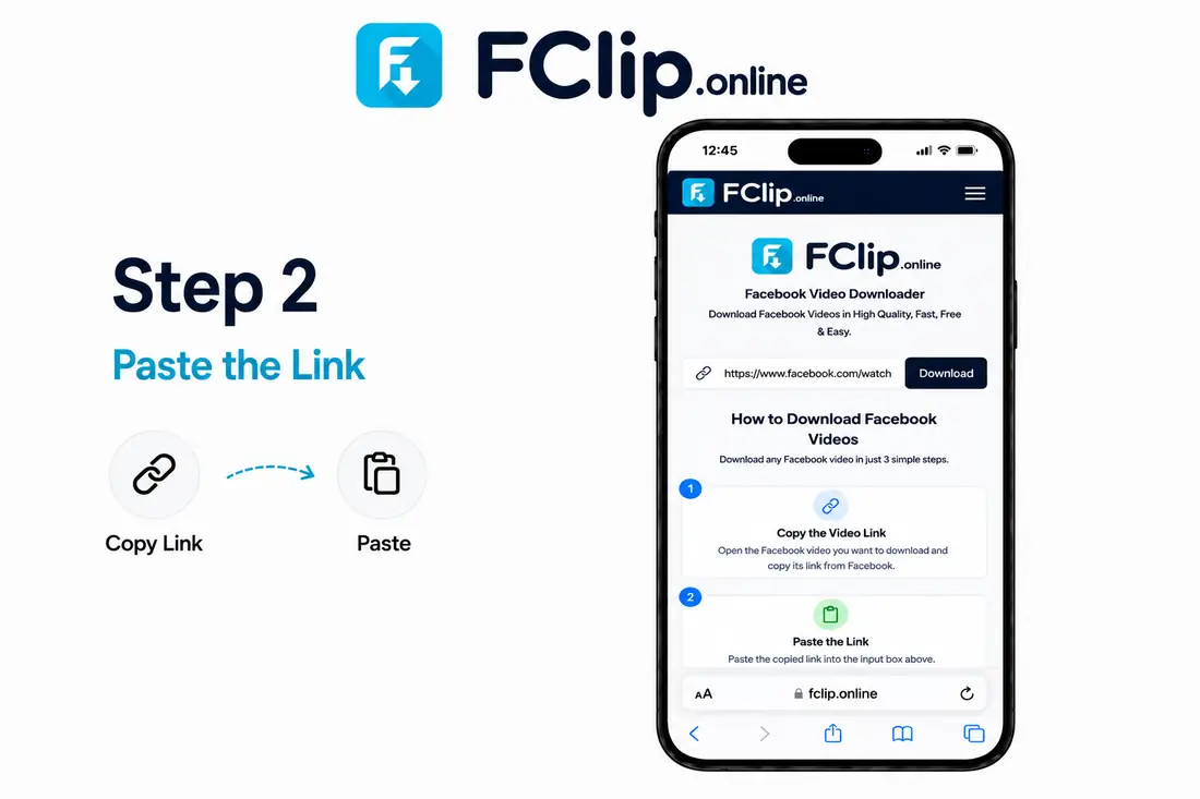 Paste link into tool on mobile
