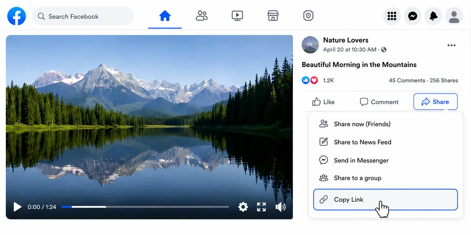 Copy video link
